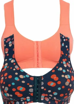 Best Vorderverschluss-BH ohne Bügel mit Bio-Baumwolle (2er Pack) Damen Große Cups D-H|Nachhaltigere Materialien