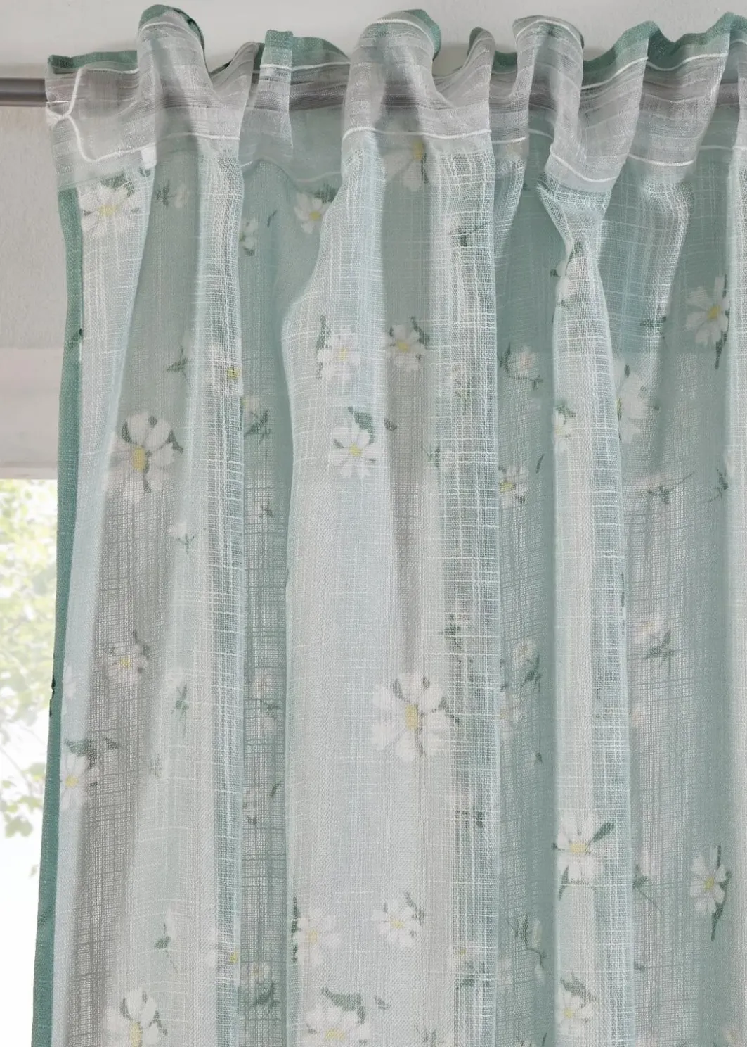 bonprix Vorhänge|Vorhang aus recyceltem Polyester mit Blumendruck (1er Pack)