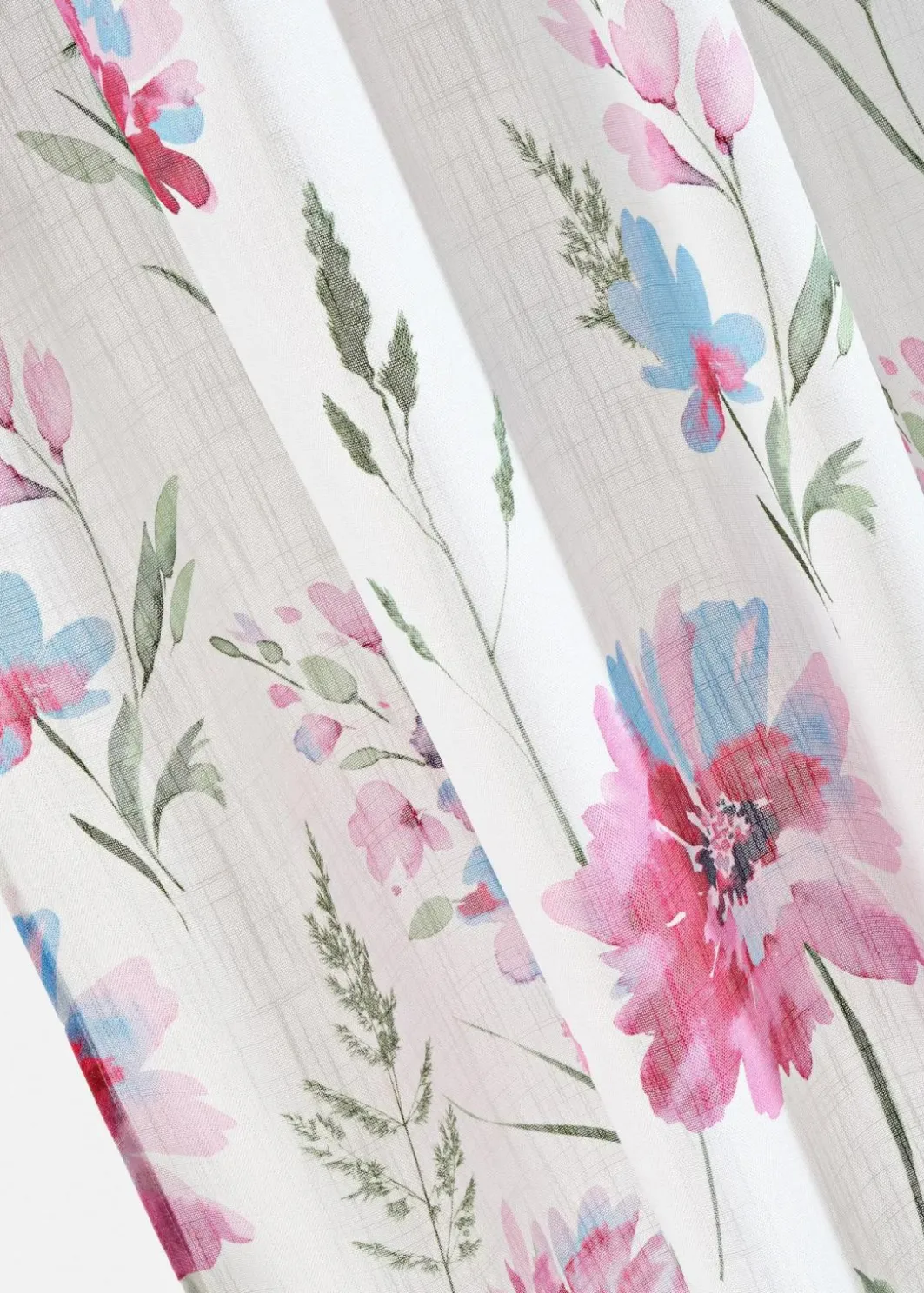 bonprix Vorhänge|Vorhang mit Blumen Druck (1er Pack)