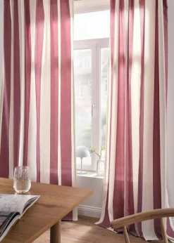 Hot Vorhang mit Streifen und recyceltem Polyester (1er Pack) Vorhänge