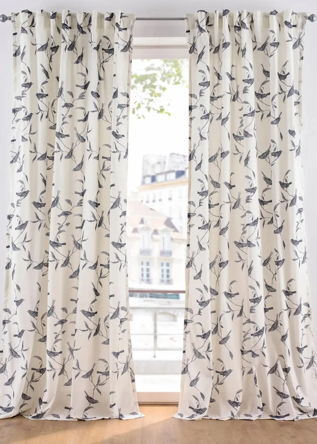 New Vorhang mit Vogel Druck (1er Pack) Vorhänge