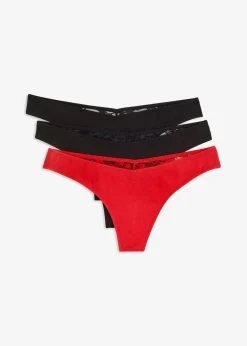 Outlet V-String mit Bio-Baumwolle (3er Pack) Damen Wäsche·Baumwollunterwäsche|Wäsche·Höschen
