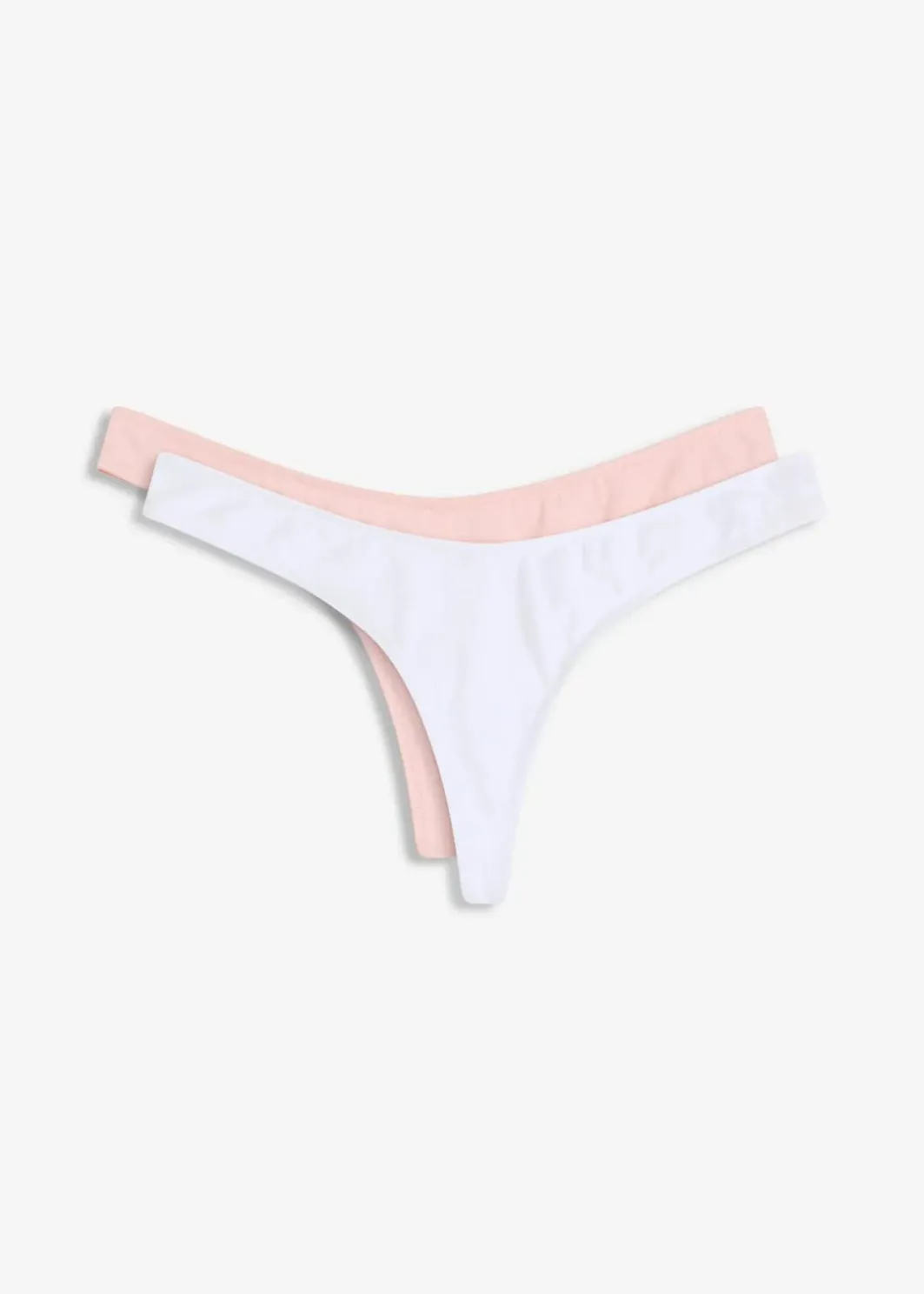 Damen bonprix Wäsche·Basics|Wäsche·Baumwollunterwäsche|V-String mit komfortabler Baumwolle (2er Pack)