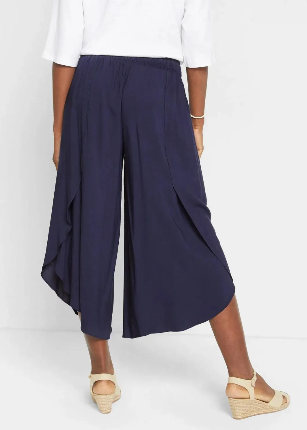 Damen bonprix Nachhaltigere Materialien|Hosen|Wadenlange Culotte aus nachhaltiger Viskose