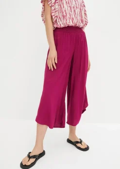 Outlet Wadenlange Culotte aus nachhaltiger Viskose Damen Nachhaltigere Materialien|Hosen