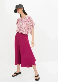 Outlet Wadenlange Culotte aus nachhaltiger Viskose Damen Nachhaltigere Materialien|Hosen