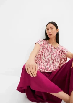 Outlet Wadenlange Culotte aus nachhaltiger Viskose Damen Nachhaltigere Materialien|Hosen
