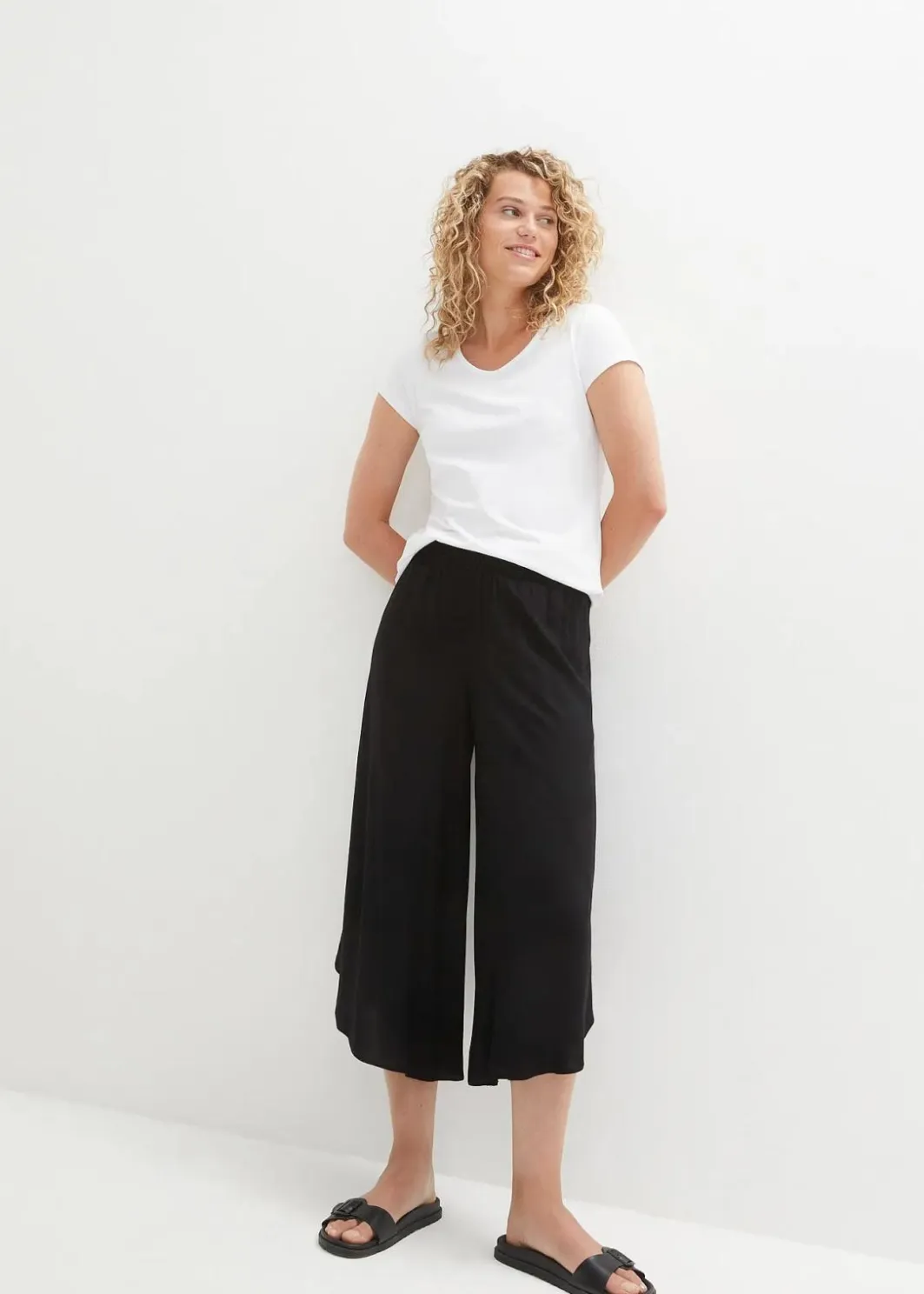 Online Wadenlange Culotte aus nachhaltiger Viskose Damen Bekleidung·Kleider|Hosen