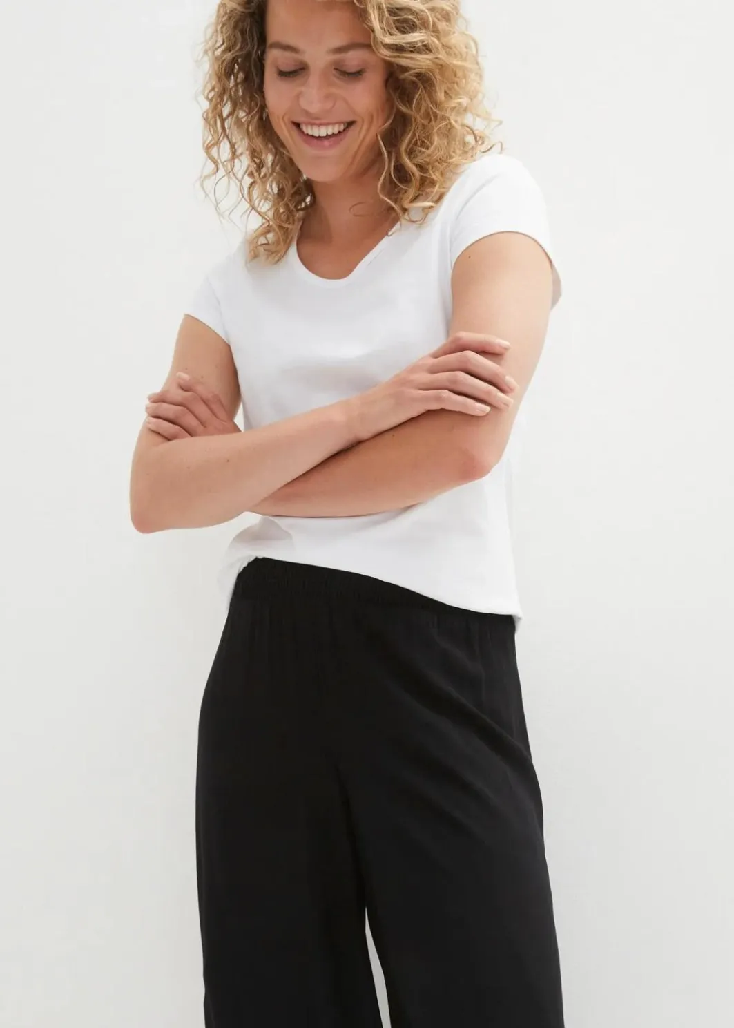 Online Wadenlange Culotte aus nachhaltiger Viskose Damen Bekleidung·Kleider|Hosen