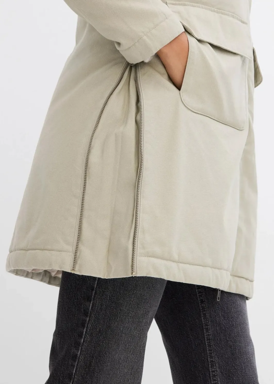 Damen bonprix Jacken & Mäntel|Bekleidung·Hosen|warm wattierter Winterparka mit Teddyfutter in Kapuze