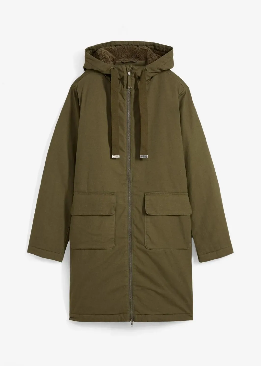Discount warm wattierter Winterparka mit Teddyfutter in Kapuze Damen Jacken & Mäntel|Bekleidung·Hosen