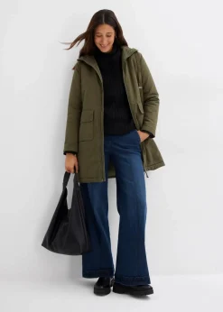 Discount warm wattierter Winterparka mit Teddyfutter in Kapuze Damen Jacken & Mäntel|Bekleidung·Hosen