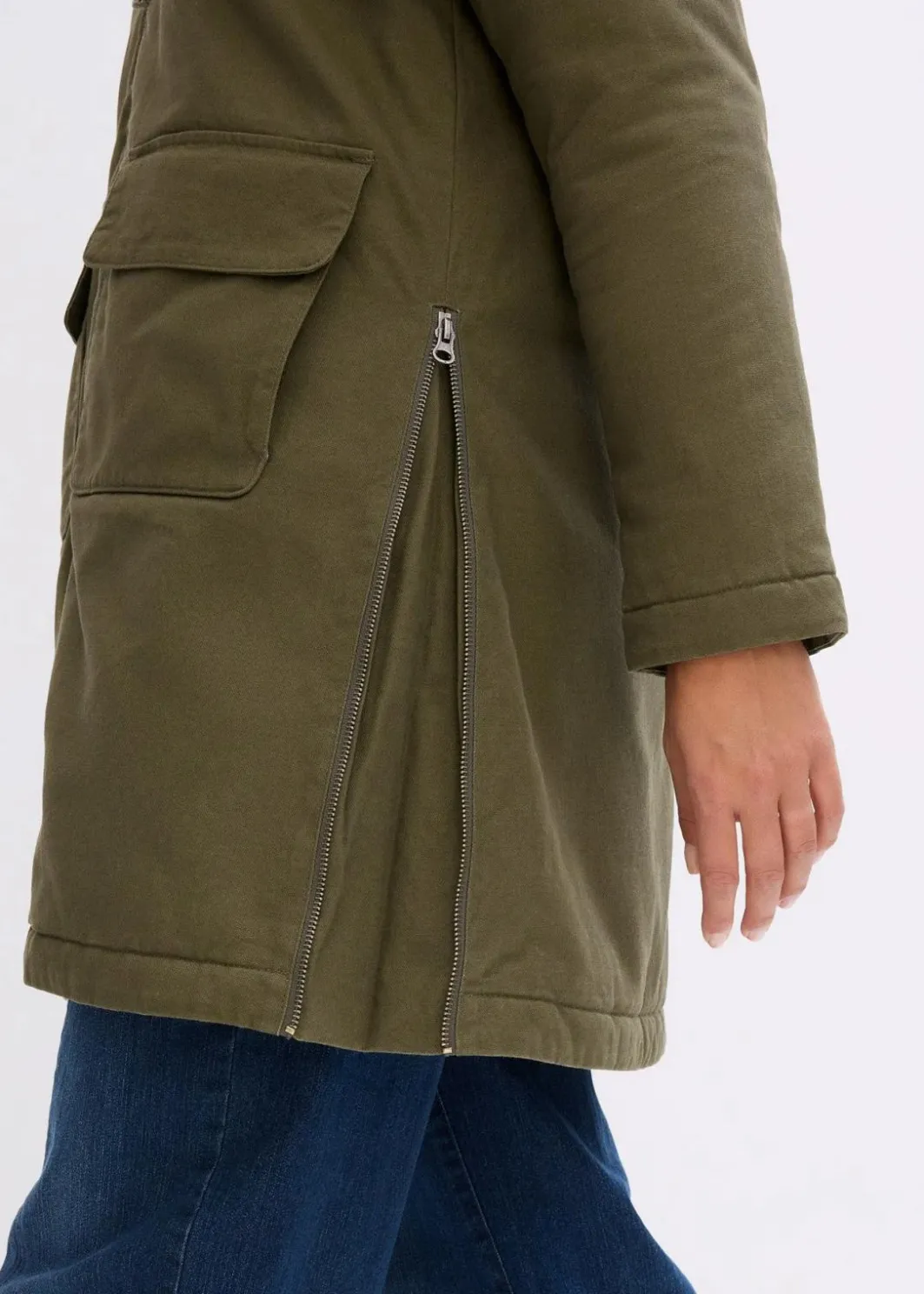 Discount warm wattierter Winterparka mit Teddyfutter in Kapuze Damen Jacken & Mäntel|Bekleidung·Hosen