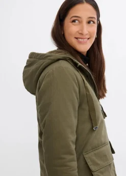 Discount warm wattierter Winterparka mit Teddyfutter in Kapuze Damen Jacken & Mäntel|Bekleidung·Hosen