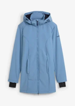 Damen bonprix Bekleidung·Hosen|Jacken & Mäntel|wasserabweisende Funktions-Softshell-Longjacke, Kuschelfleece