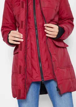 Online wasserabweisende Funktions-Longjacke in 2-in-1-Optik, gesteppt Damen Nachhaltigere Materialien|Jacken & Mäntel