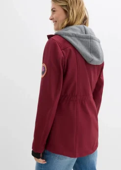 Damen bonprix Jacken & Mäntel|Bekleidung·Hosen|wasserabweisende Softshell-Longjacke, 2 in 1-Optik