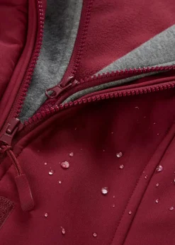 Damen bonprix Jacken & Mäntel|Bekleidung·Hosen|wasserabweisende Softshell-Longjacke, 2 in 1-Optik