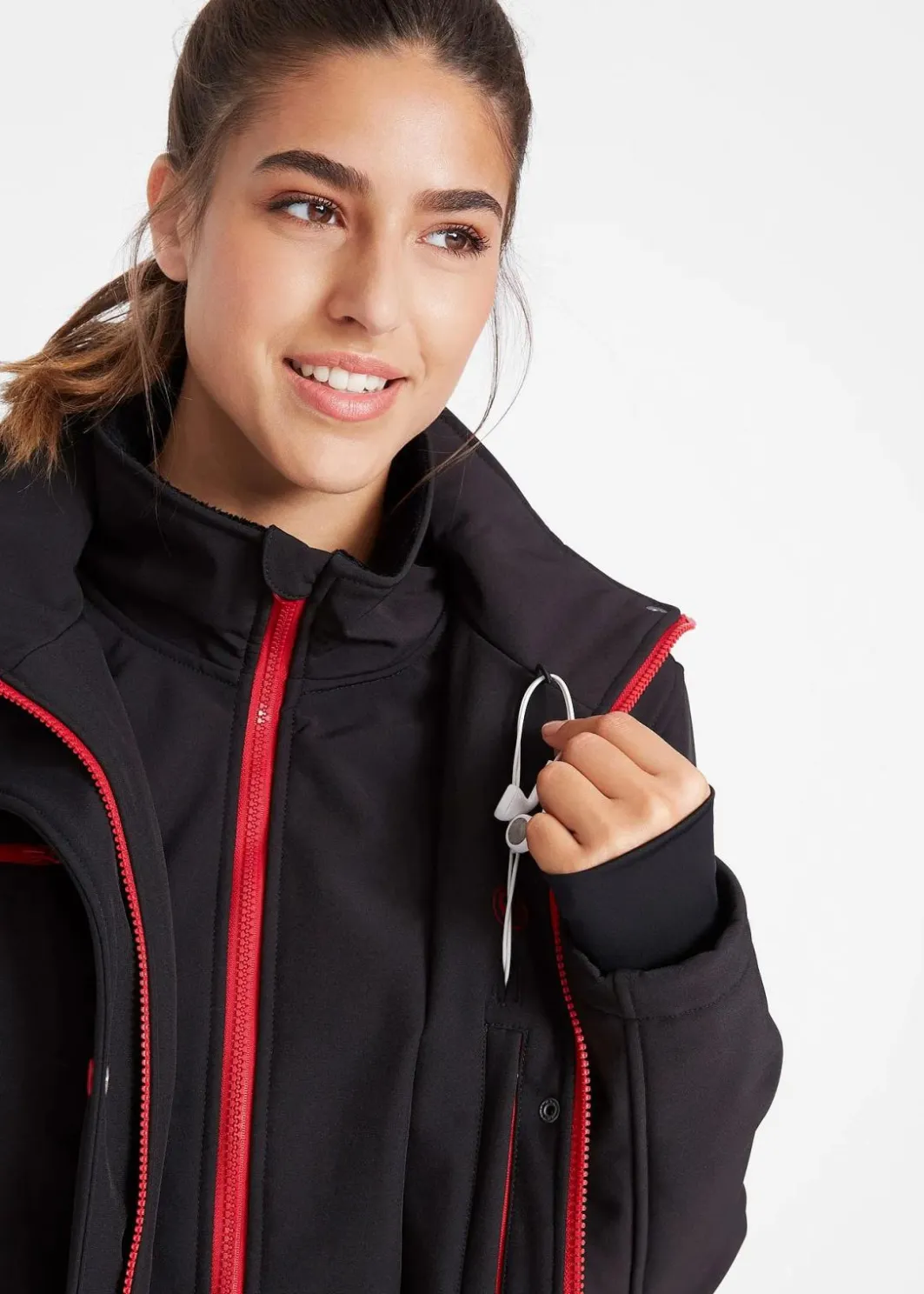 Outlet wasserabweisende Stretch-Softshell-Longjacke Damen Bekleidung·Hosen|Jacken & Mäntel