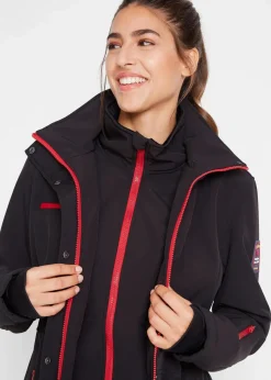 Outlet wasserabweisende Stretch-Softshell-Longjacke Damen Bekleidung·Hosen|Jacken & Mäntel
