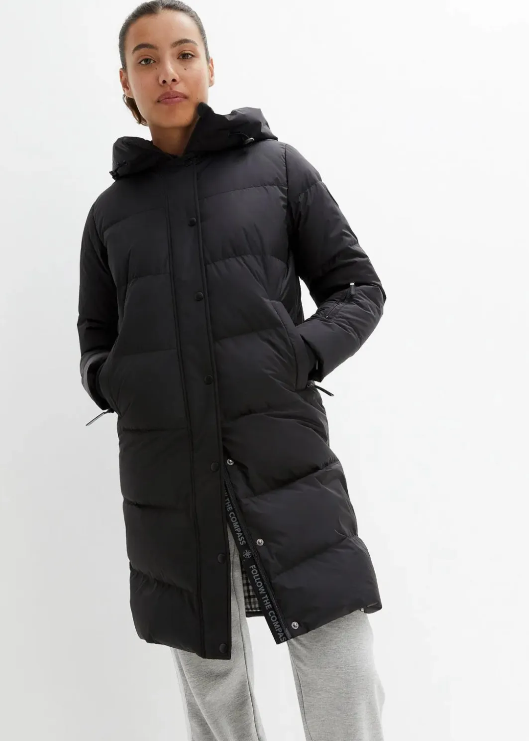 Sale wasserabweisender Daunenmantel mit bedrucktem Innenfutter Damen Bekleidung·Hosen|Jacken & Mäntel