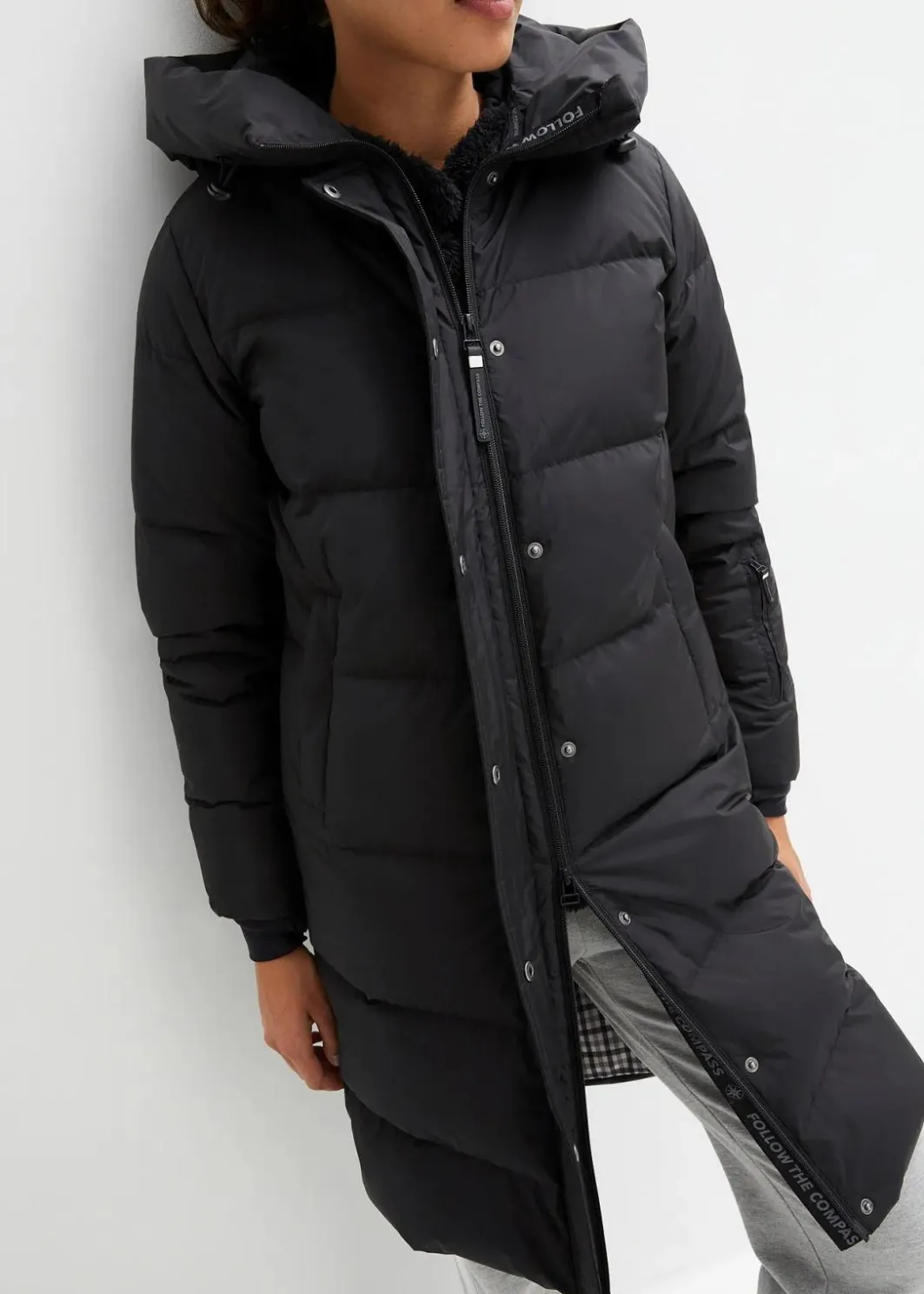 Sale wasserabweisender Daunenmantel mit bedrucktem Innenfutter Damen Bekleidung·Hosen|Jacken & Mäntel