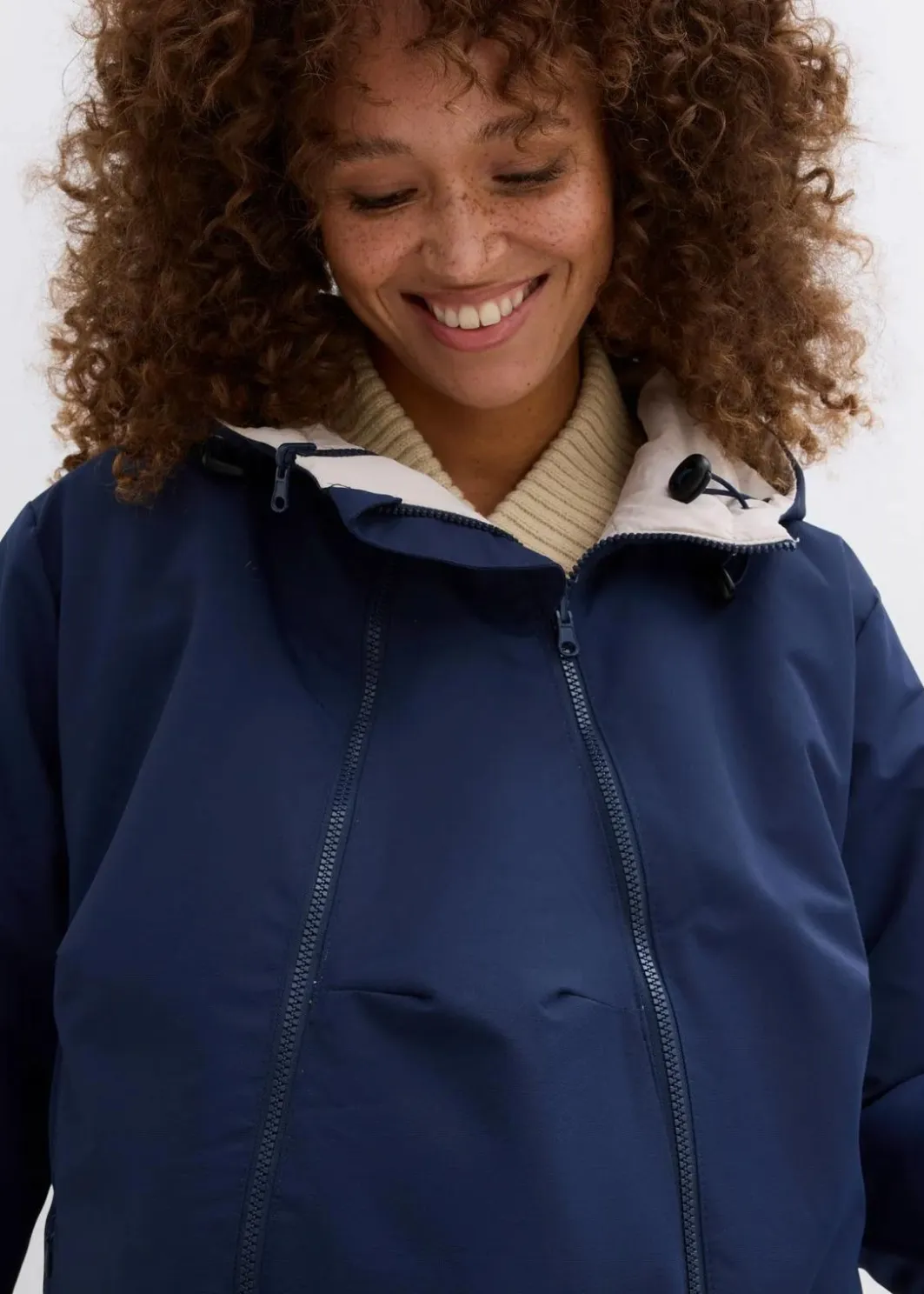 Damen bonprix Bekleidung·Blazer|Umstandsmode|Wasserabweisender 6-in-1 Wende-Umstandsmantel mit Trage- und Schwangerschftseinsatz