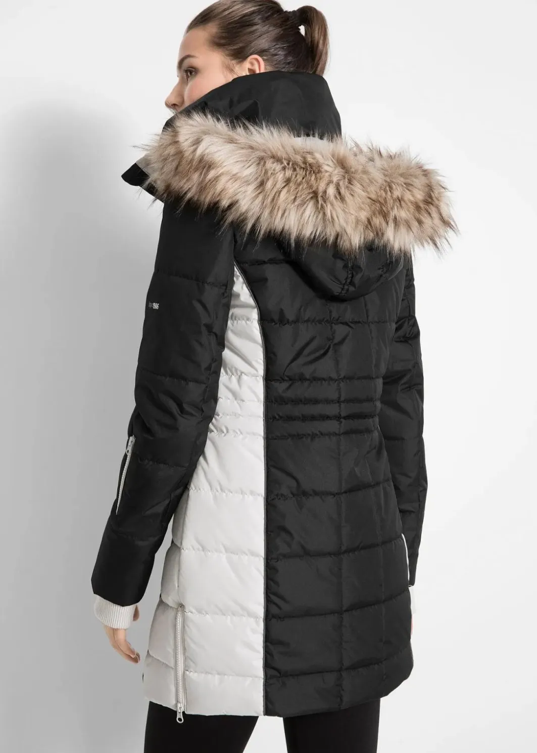 Hot wasserabweisender Outdoor-Kurzmantel mit Fellimitat Damen Jacken & Mäntel|Bekleidung·Hosen