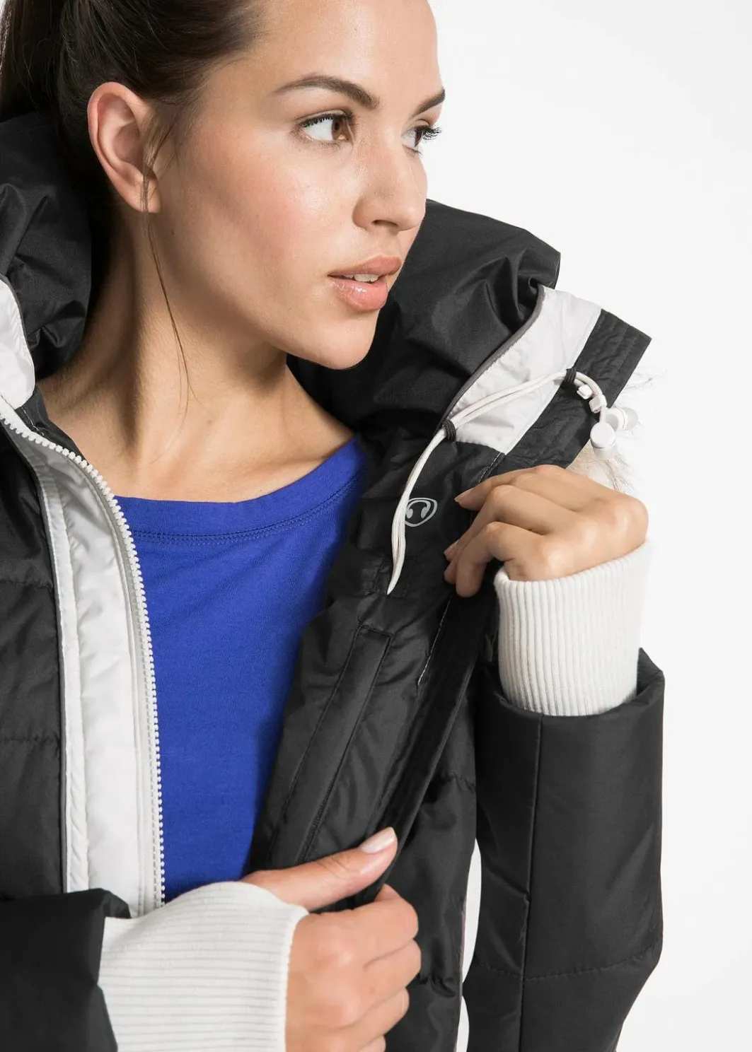 Hot wasserabweisender Outdoor-Kurzmantel mit Fellimitat Damen Jacken & Mäntel|Bekleidung·Hosen