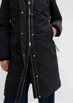 Damen bonprix Jacken & Mäntel|Bekleidung·Hosen|wasserabweisender Outdoor-Mantel, 2in1 Optik