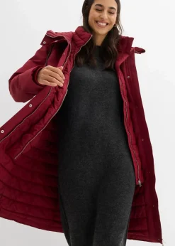 Damen bonprix Bekleidung·Hosen|Jacken & Mäntel|wasserabweisender Outdoor-Mantel, 2in1 Optik