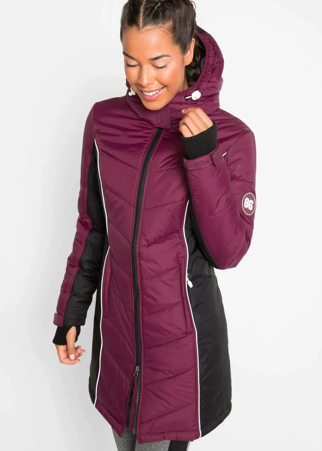 Damen bonprix Bekleidung·Hosen|Jacken & Mäntel|wasserabweisender Ski Funktions-Steppmantel