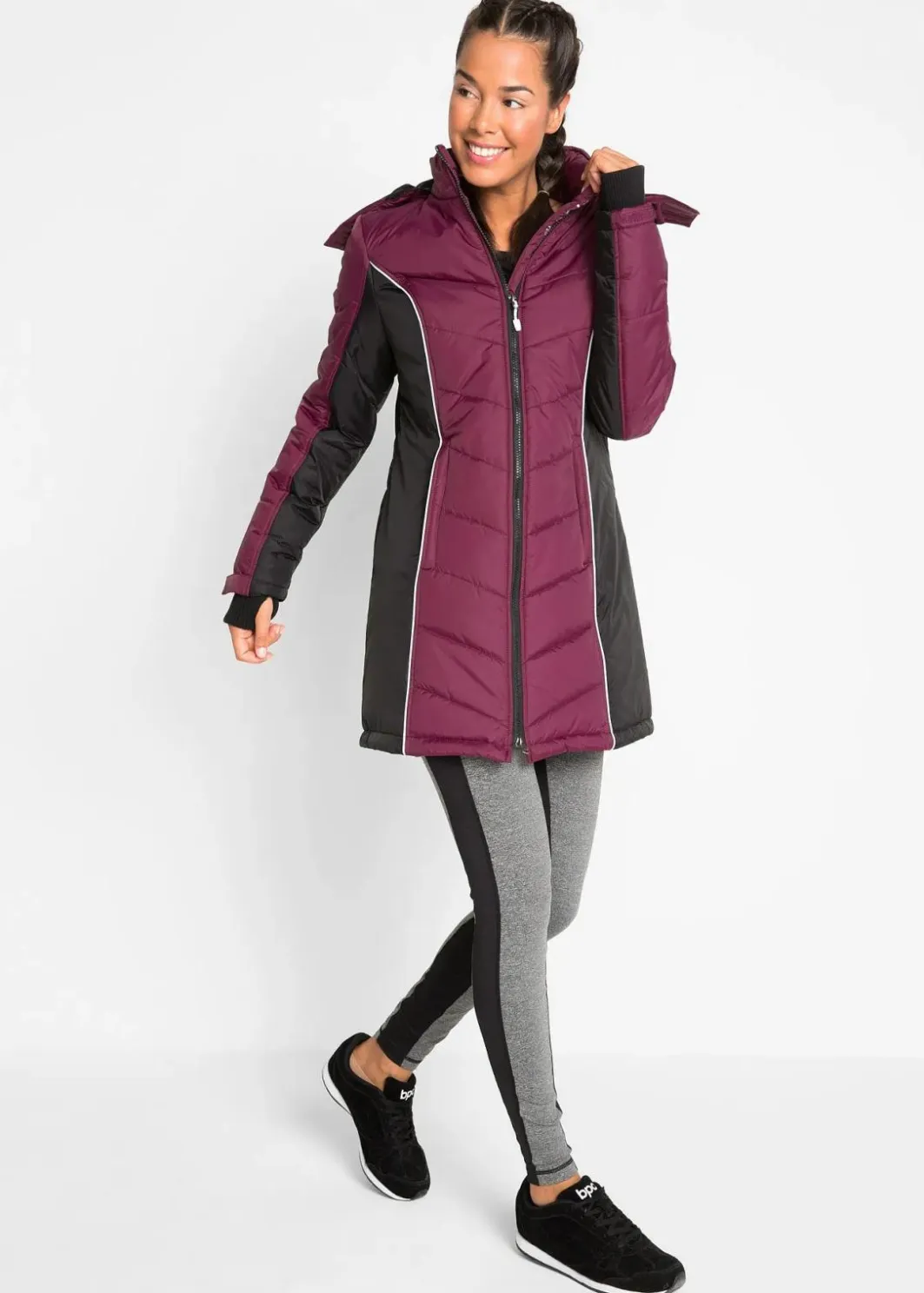 Damen bonprix Bekleidung·Hosen|Jacken & Mäntel|wasserabweisender Ski Funktions-Steppmantel