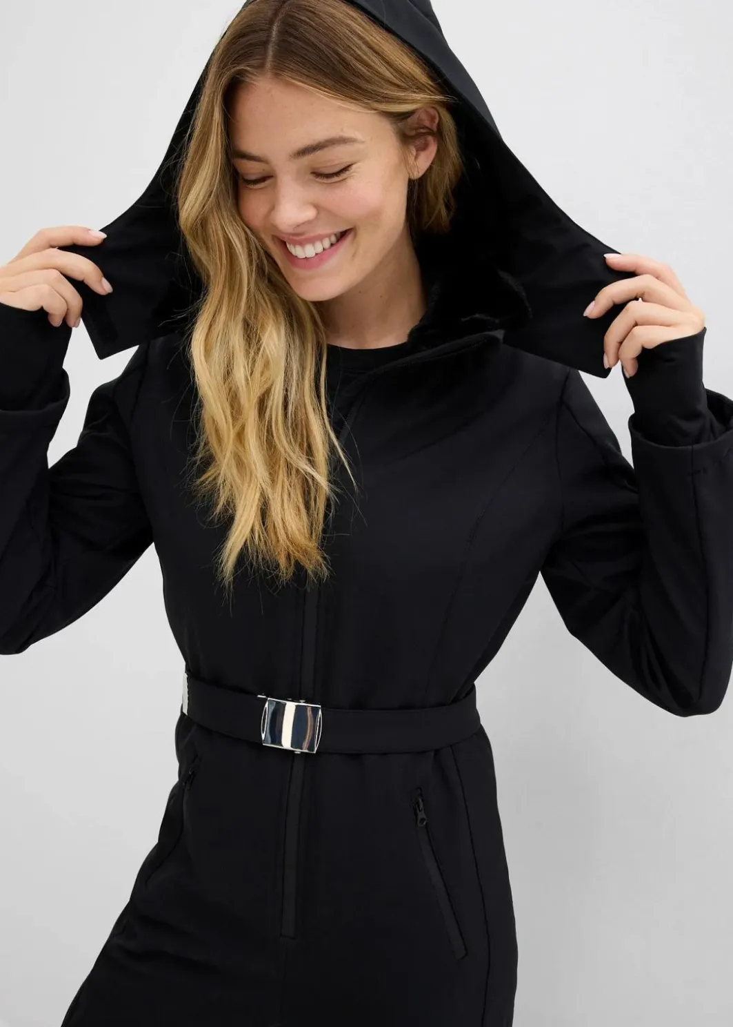 Damen bonprix Hosen|Sportbekleidung|wasserabweisender, warmgefütterter Softshell-Skianzug