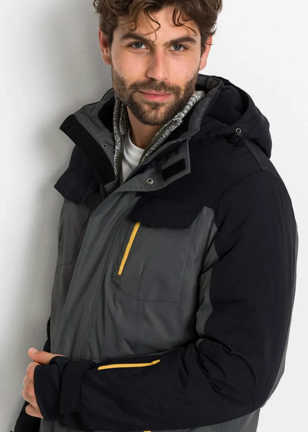 Discount wasserdichte Funktionsjacke mit abnehmbarer Kapuze Herren Große Größen|Outdoorbekleidung