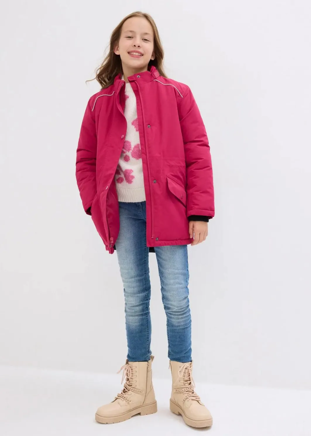 Best wasserdichte Funktionsjacke mit abnehmbarer Kapuze und reflektierenden Details Kinder Mädchen 9-16 Jahre·Jacken & Outdoor|Mädchen 2-8 Jahre·Nachhaltigere Materialien