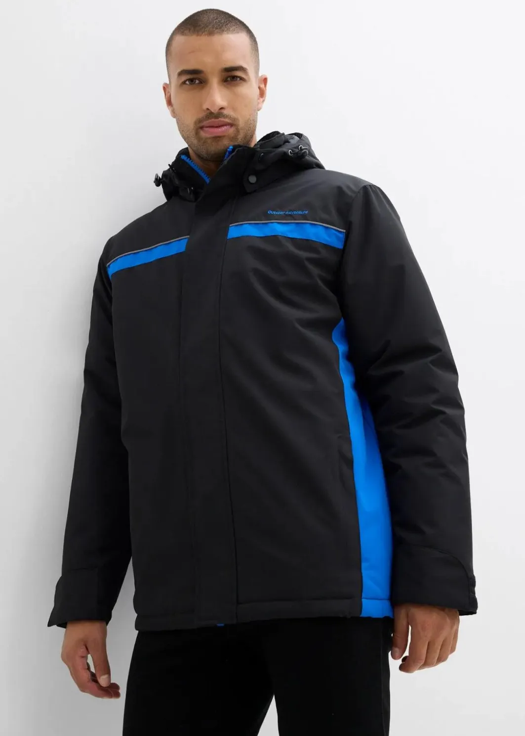 Herren bonprix Große Größen|Outdoorbekleidung|wasserdichte Funktionsjacke mit abnehmbarer Kapuze
