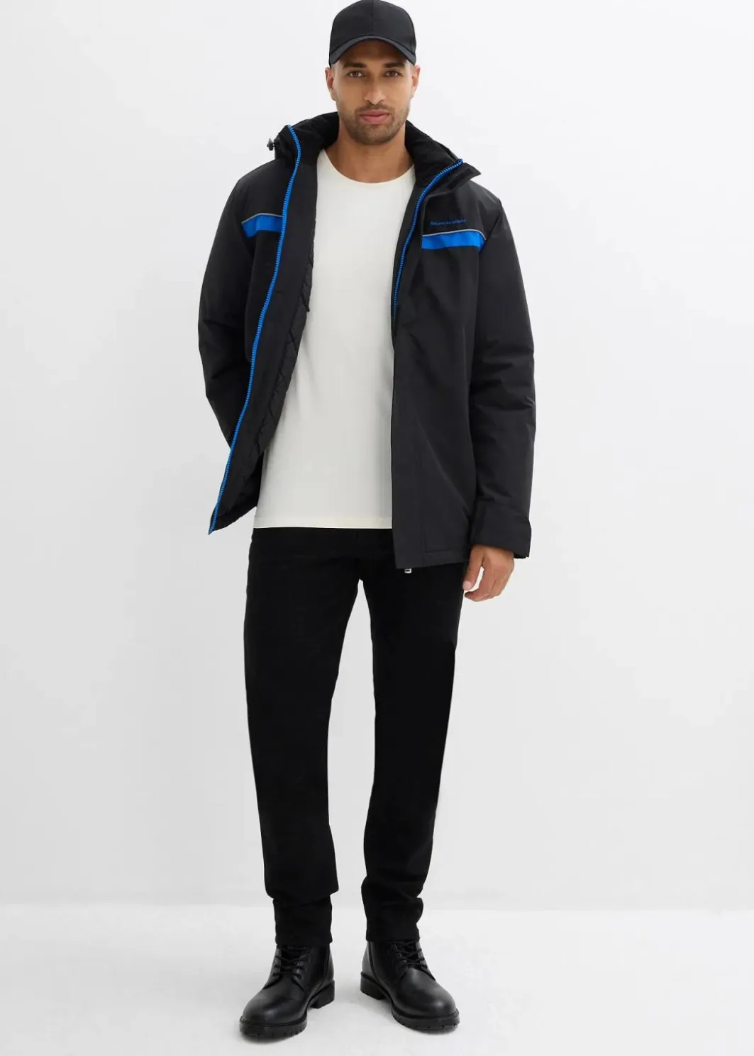 Herren bonprix Große Größen|Outdoorbekleidung|wasserdichte Funktionsjacke mit abnehmbarer Kapuze