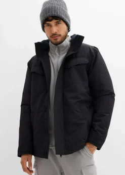Outlet Wasserdichte Funktionsjacke mit Roll-in-Kapuze und Schulterklappen Herren Große Größen|Jacken & Mäntel