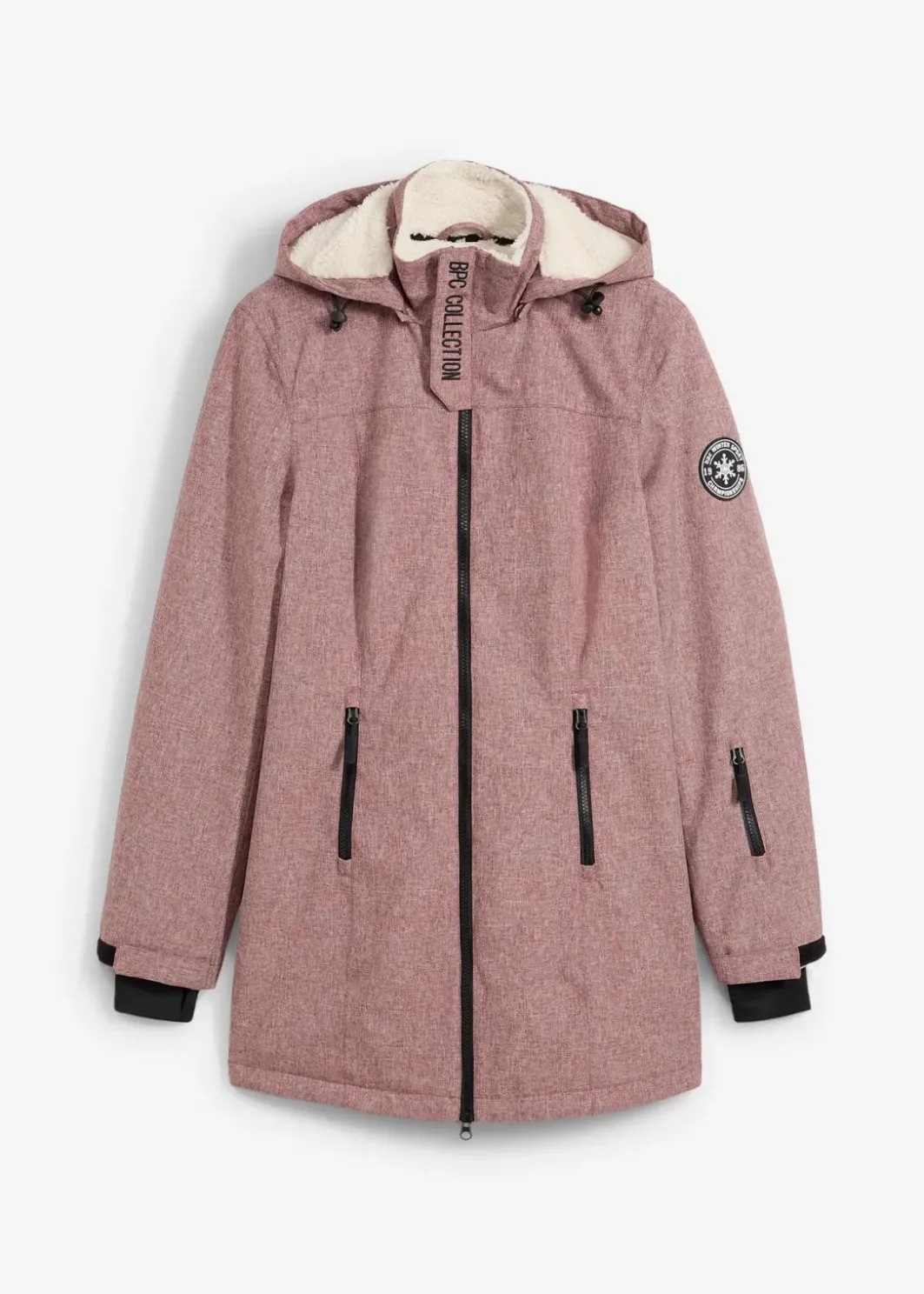Damen bonprix Bekleidung·Hosen|Jacken & Mäntel|wasserdichte Funktions-Outdoor-Longjacke mit Teddyfleece