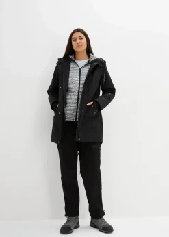 Best wasserdichte 3in1 Longjacke mit praktischen Taschen Damen Bekleidung·Hosen|Thermobekleidung