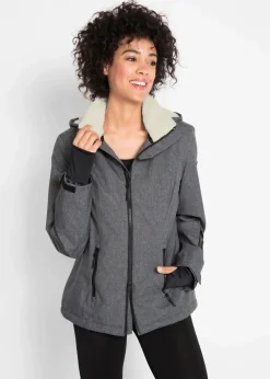 Damen bonprix Bekleidung·Jumpsuits|Bekleidung·Sweat|wasserdichte Outdoor-Funktions-Jacke mit Teddyfleece