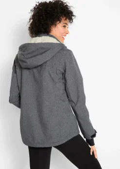 Damen bonprix Bekleidung·Jumpsuits|Bekleidung·Sweat|wasserdichte Outdoor-Funktions-Jacke mit Teddyfleece