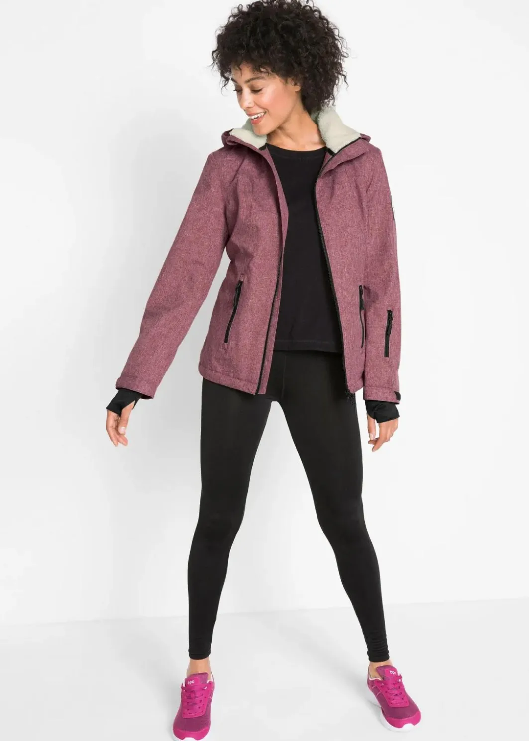 Clearance wasserdichte Outdoor-Funktions-Jacke mit Teddyfleece Damen Jacken & Mäntel|Sportbekleidung