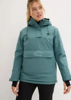 Damen bonprix Bekleidung·Jumpsuits|Bekleidung·Sweat|wasserdichte Ski Funktions-Schlupfjacke mit Fleece-Futter