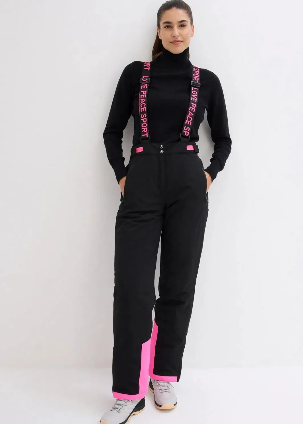 Damen bonprix Outdoorbekleidung|Thermobekleidung|wasserdichte Ski Funktions-Thermohose mit abnehmbaren Trägern