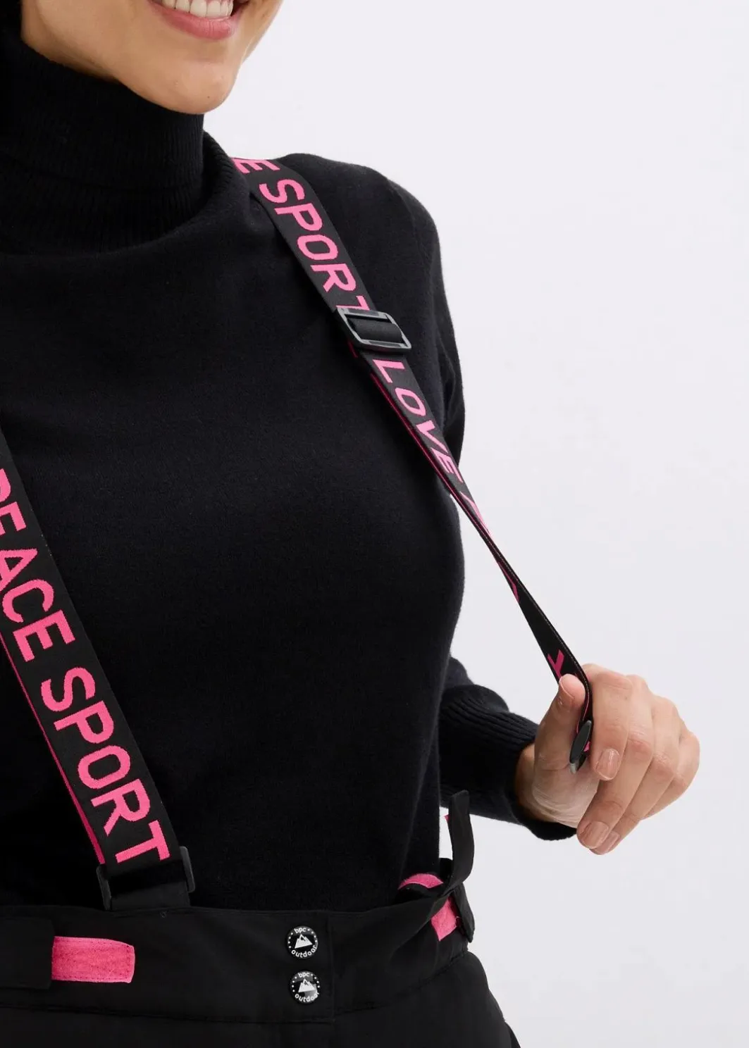 Damen bonprix Outdoorbekleidung|Thermobekleidung|wasserdichte Ski Funktions-Thermohose mit abnehmbaren Trägern