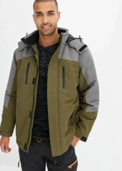 New wasserdichte Winter-Funktionsjacke mit abnehmbarer Kapuze Herren Große Größen|Outdoorbekleidung