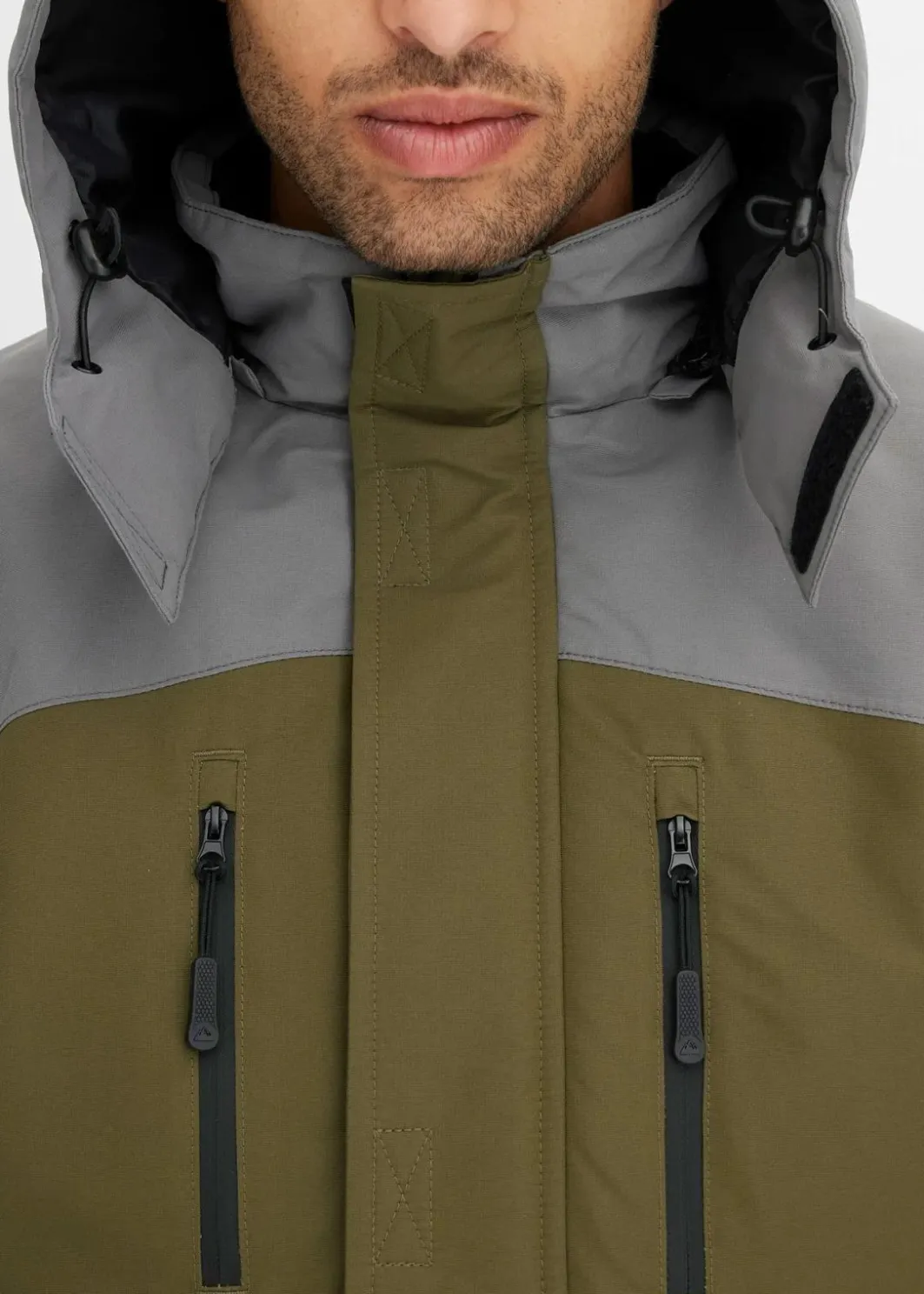 New wasserdichte Winter-Funktionsjacke mit abnehmbarer Kapuze Herren Große Größen|Outdoorbekleidung