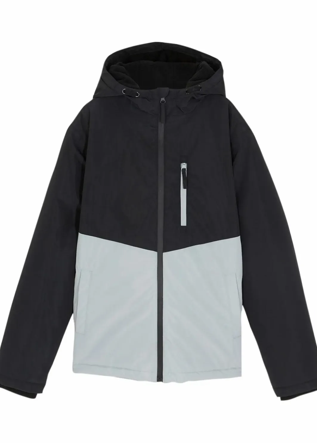 Hot wasserdichte Winterjacke im Colourblocking mit Kapuze Kinder Jungen 9-16 Jahre·Jacken & Outdoor|Jungen 2-8 Jahre·Nachhaltigere Materialien